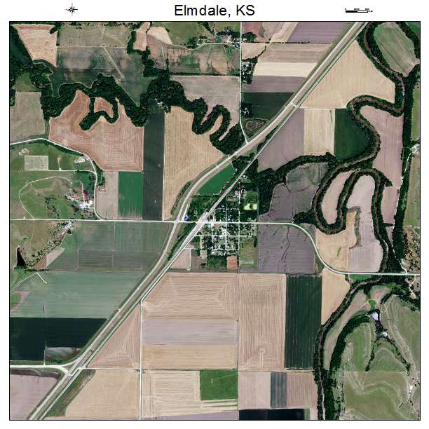 Elmdale, KS air photo map