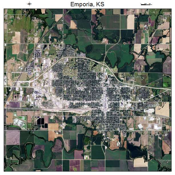 Emporia, KS air photo map