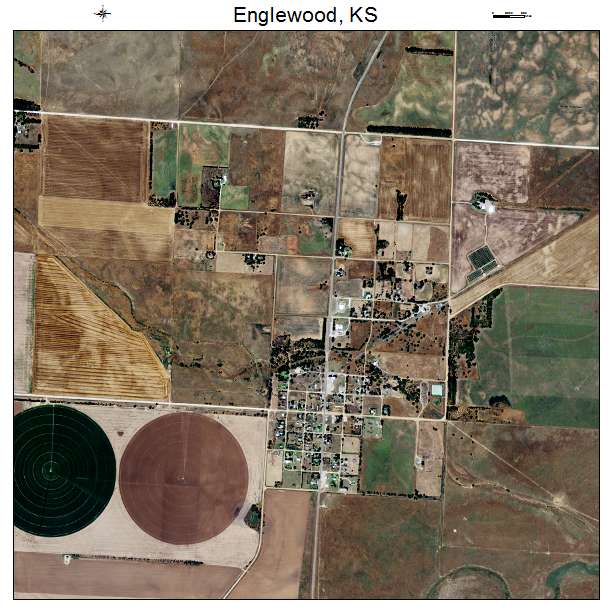 Englewood, KS air photo map