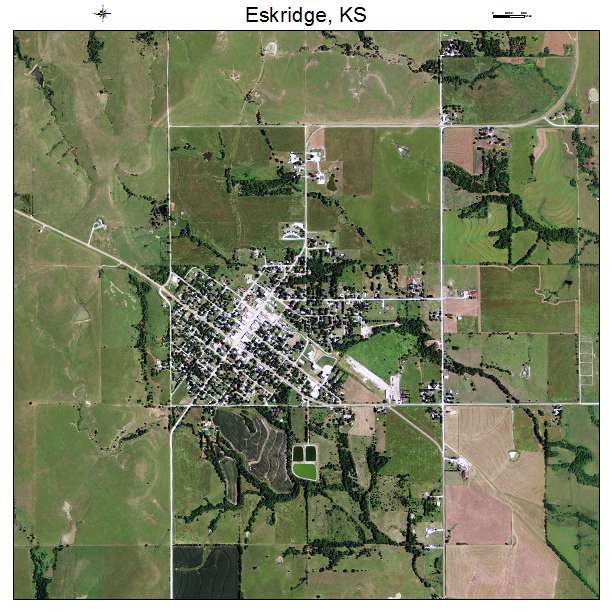 Eskridge, KS air photo map