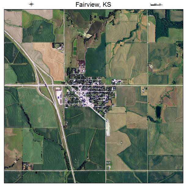 Fairview, KS air photo map