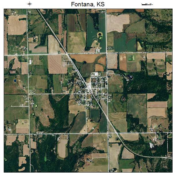 Fontana, KS air photo map