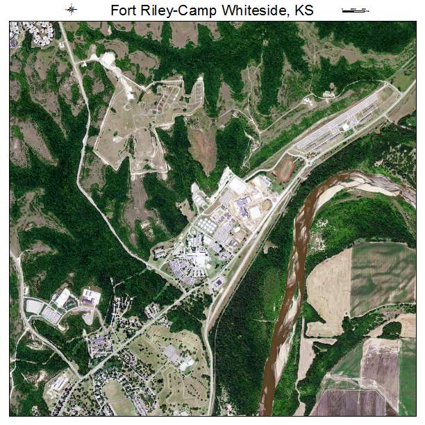 Fort Riley Camp Whiteside, KS air photo map
