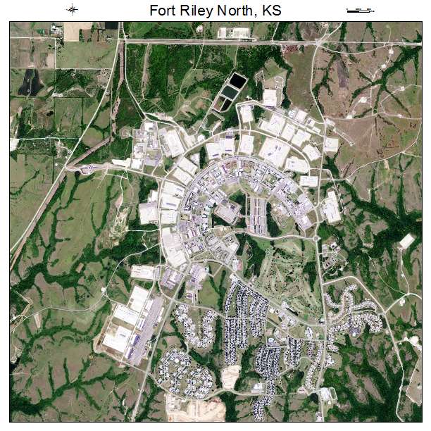 Fort Riley North, KS air photo map