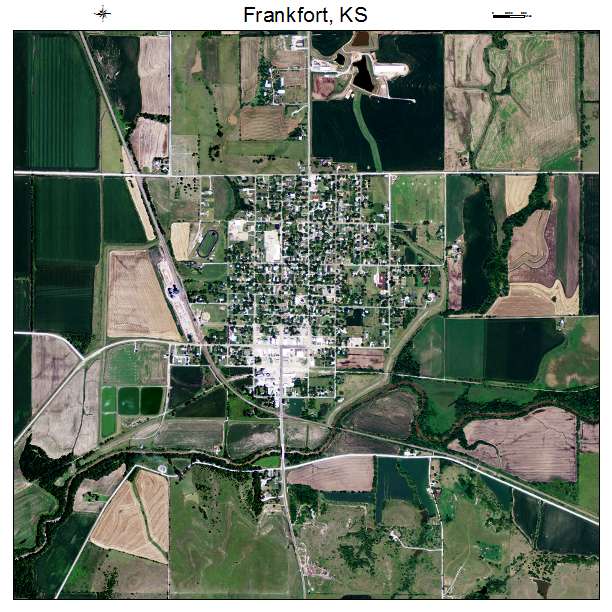 Frankfort, KS air photo map