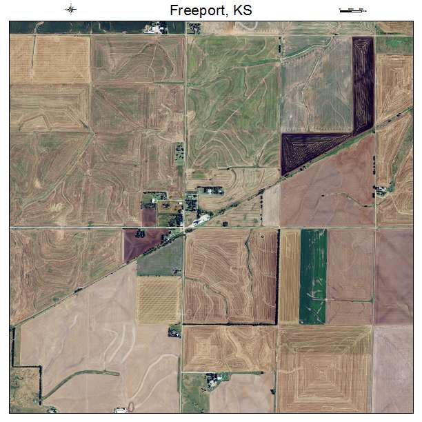 Freeport, KS air photo map