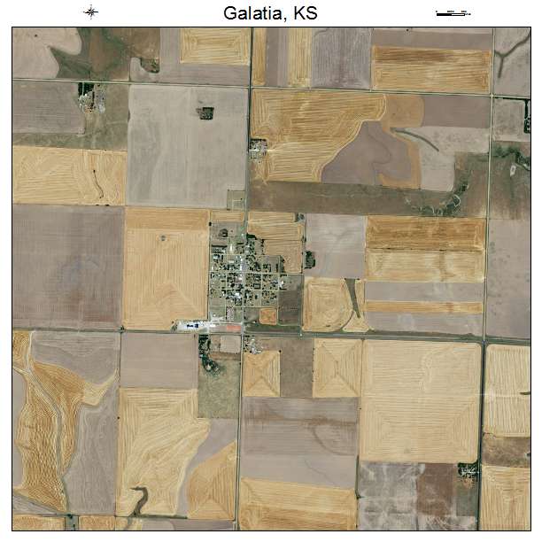Galatia, KS air photo map