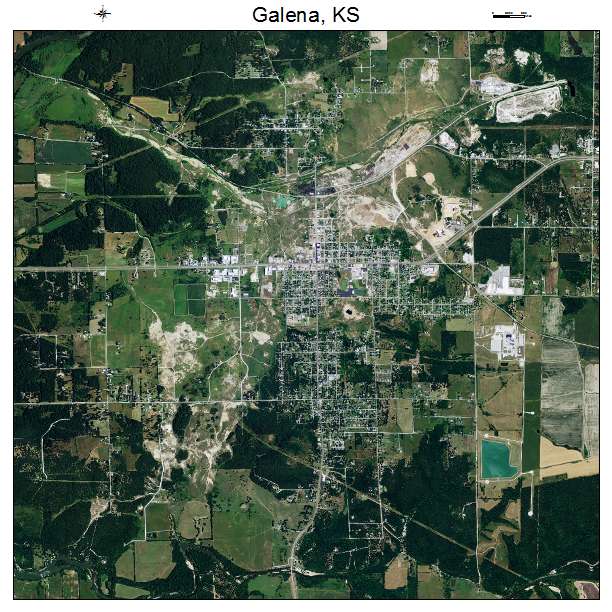 Galena, KS air photo map