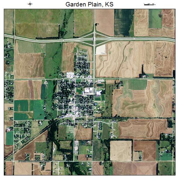 Garden Plain, KS air photo map