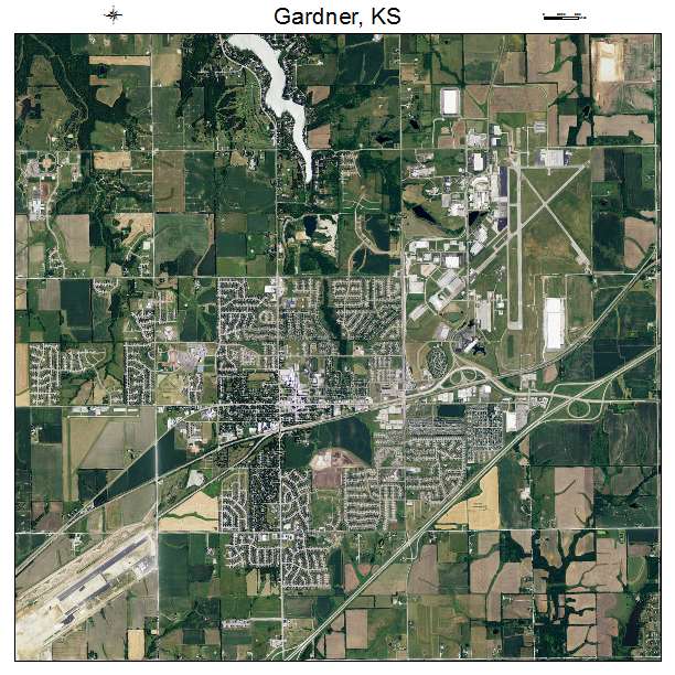Gardner, KS air photo map