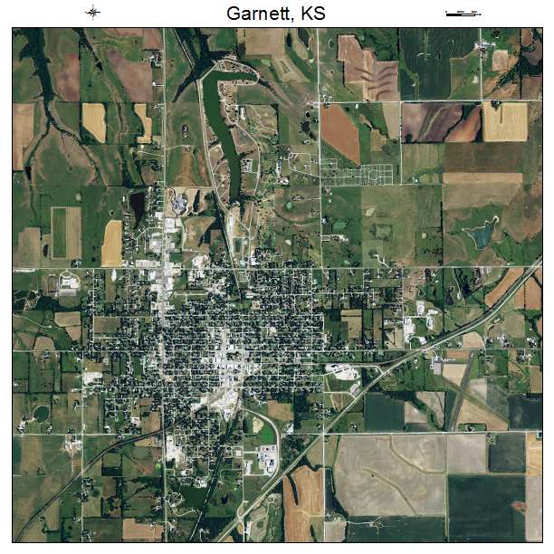 Garnett, KS air photo map
