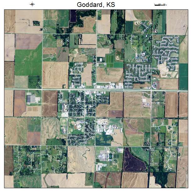 Goddard, KS air photo map