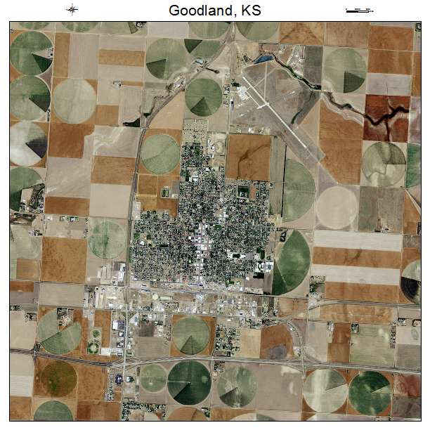 Goodland, KS air photo map