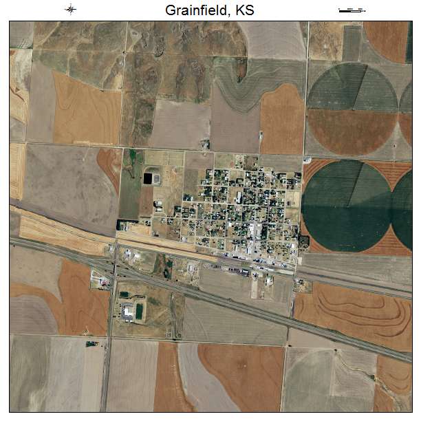 Grainfield, KS air photo map