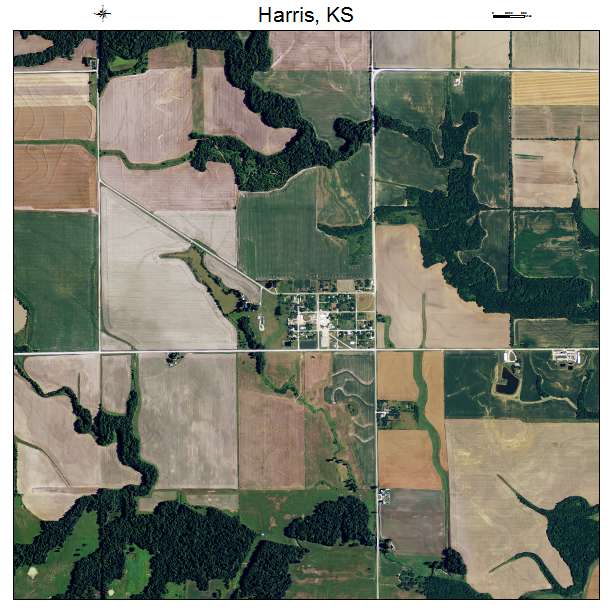 Harris, KS air photo map