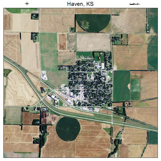 Haven, KS air photo map