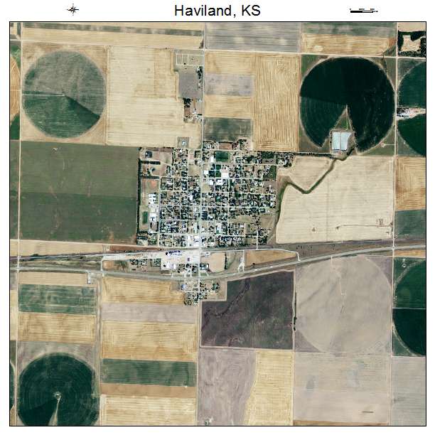 Haviland, KS air photo map
