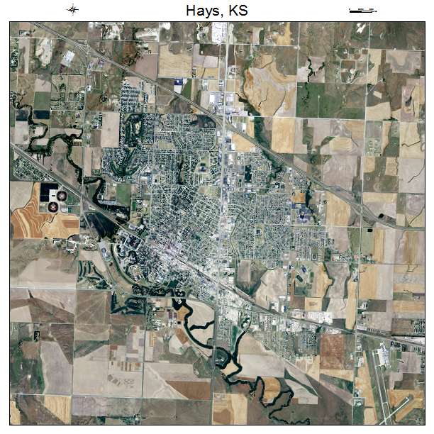 Hays, KS air photo map