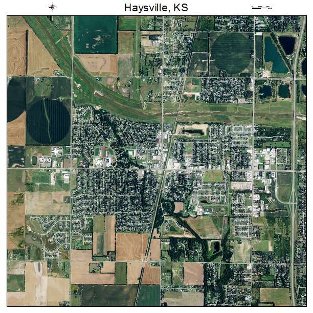 Haysville, KS air photo map