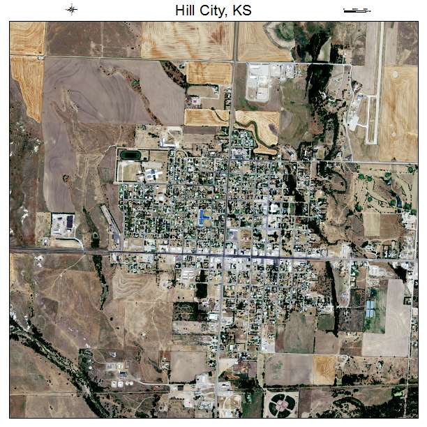 Hill City, KS air photo map