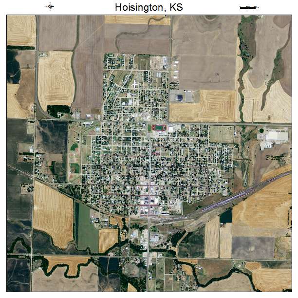 Hoisington, KS air photo map
