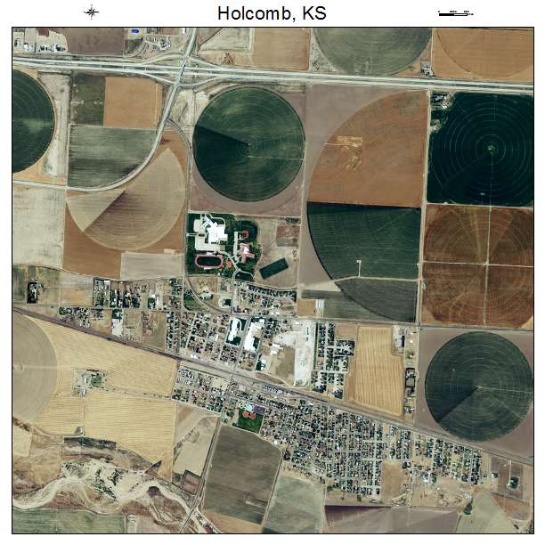 Holcomb, KS air photo map