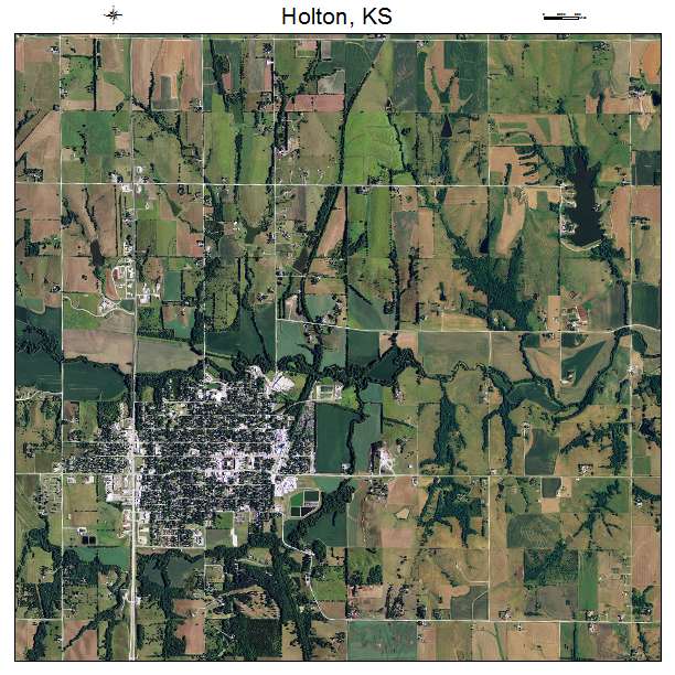Holton, KS air photo map