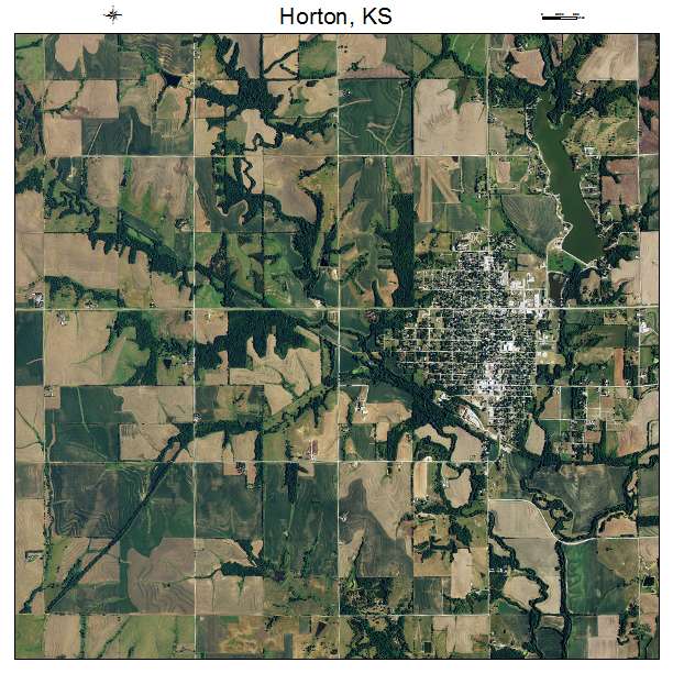 Horton, KS air photo map