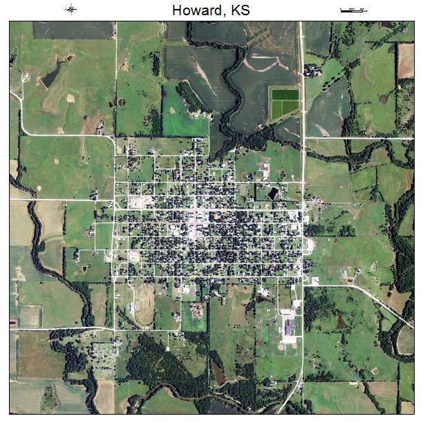 Howard, KS air photo map