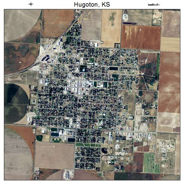 Hugoton, KS air photo map
