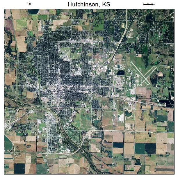 Hutchinson, KS air photo map