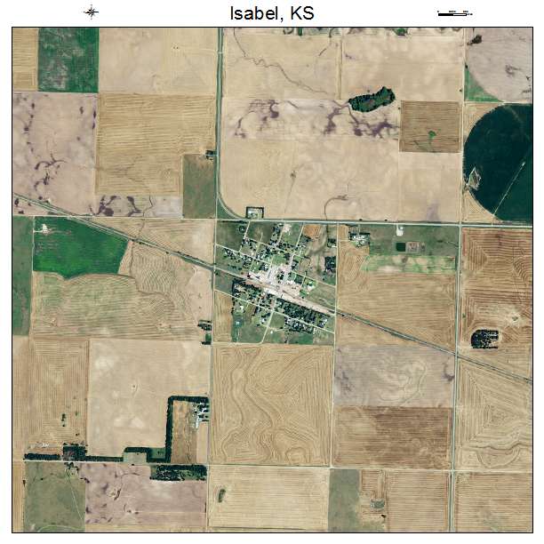Isabel, KS air photo map
