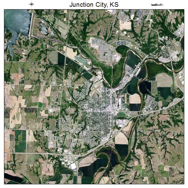 Junction City, KS air photo map