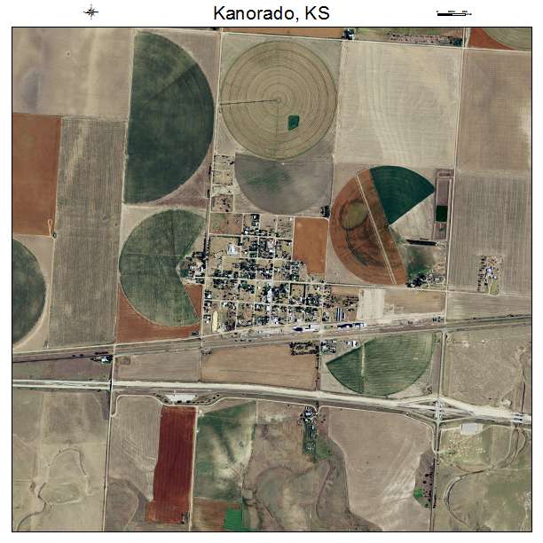 Kanorado, KS air photo map