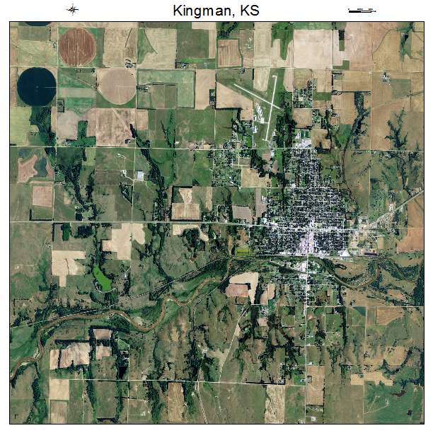 Kingman, KS air photo map