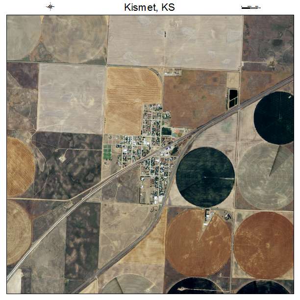 Kismet, KS air photo map