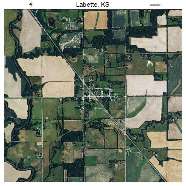Labette, KS air photo map