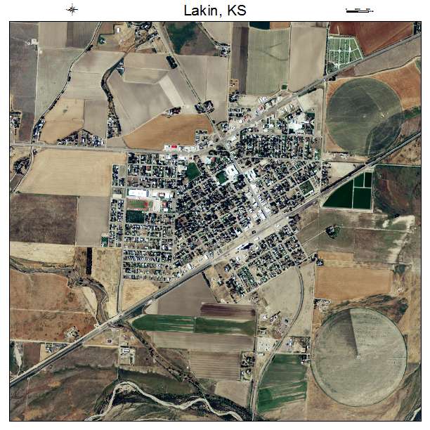 Lakin, KS air photo map