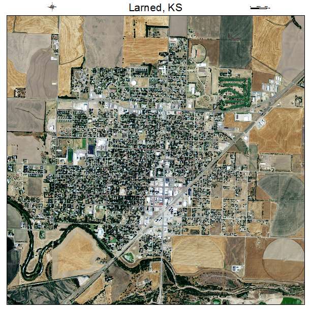 Larned, KS air photo map