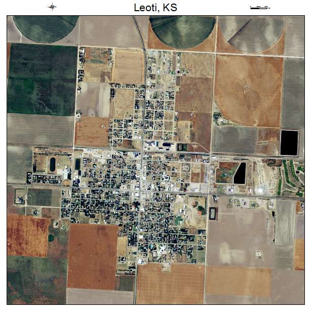 Leoti, KS air photo map
