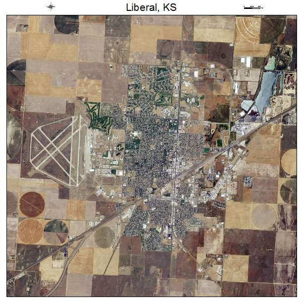 Liberal, KS air photo map