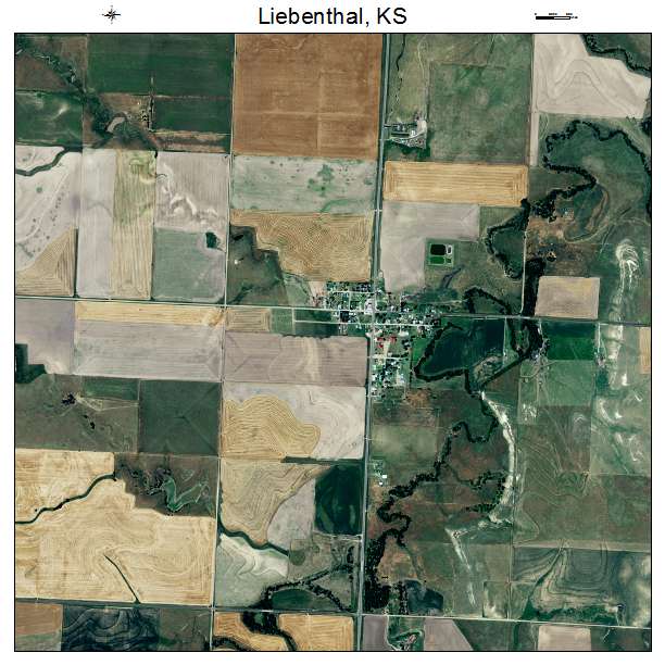 Liebenthal, KS air photo map