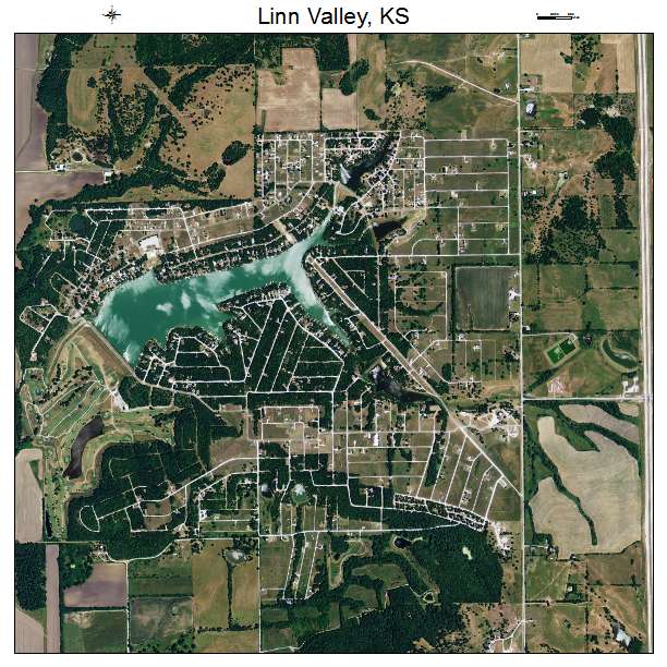 Linn Valley, KS air photo map