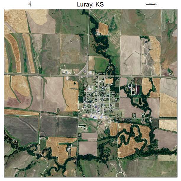 Luray, KS air photo map