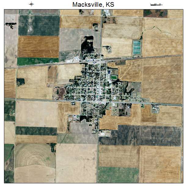 Macksville, KS air photo map