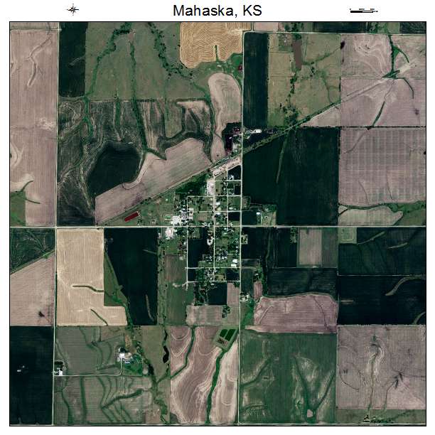 Mahaska, KS air photo map