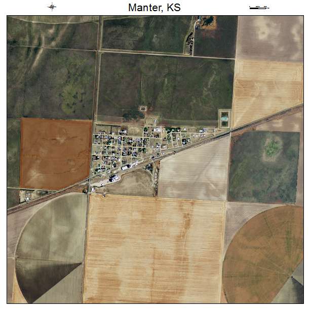 Manter, KS air photo map