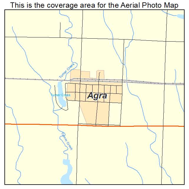 Agra, KS location map 