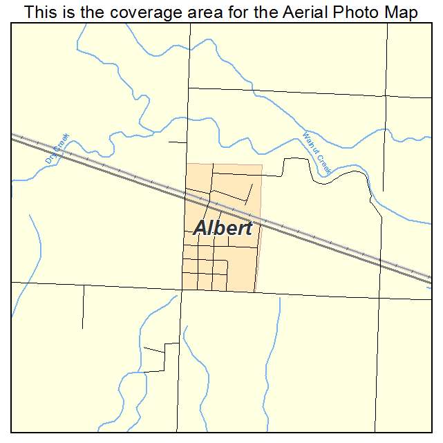 Albert, KS location map 