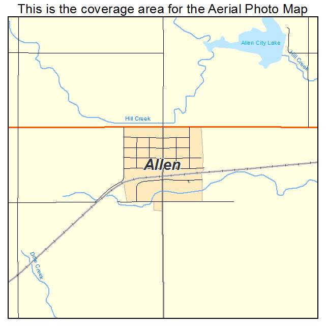 Allen, KS location map 